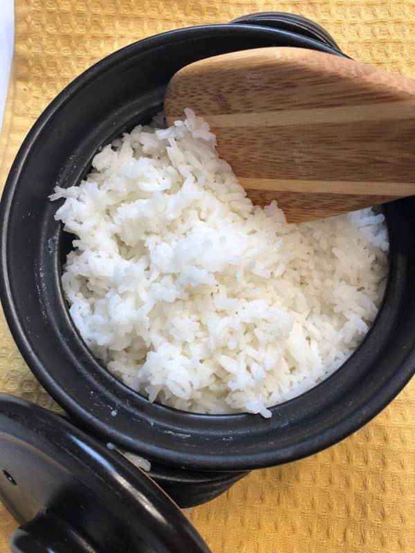 Steamed Rice On The Stove Top Asian In America